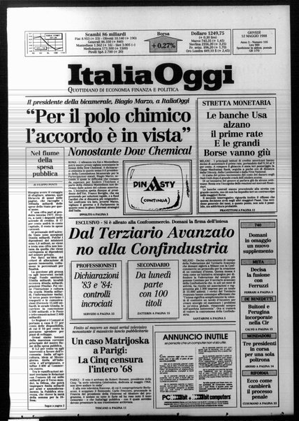 Italia oggi : quotidiano di economia finanza e politica